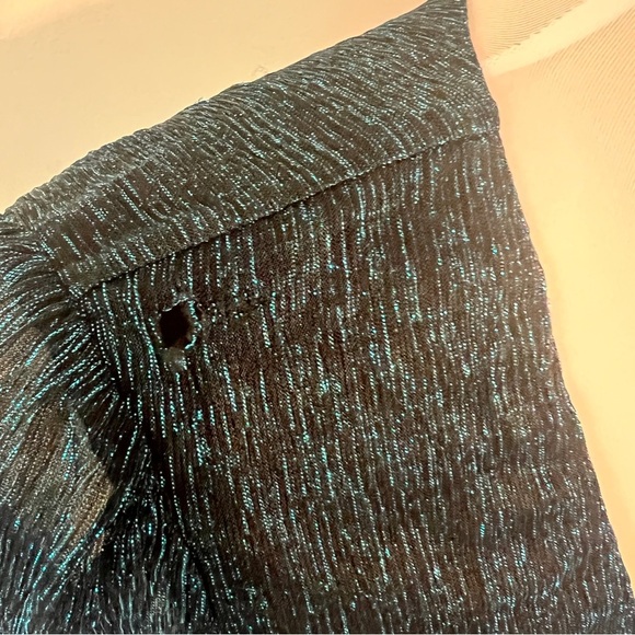 MILA Mae Long Sleeve Teal Shimmer Dress – Size Small – NWT - Picture 8 of 9